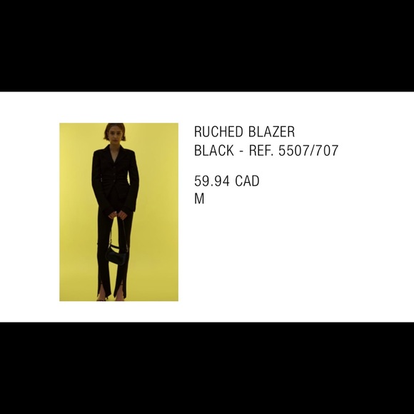 ZARA Ruched Blazer - Picture 4 of 4